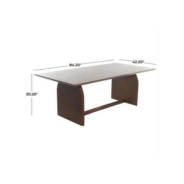 Mesa de comedor en madera de mango con patas arqueadas – 6 puestos