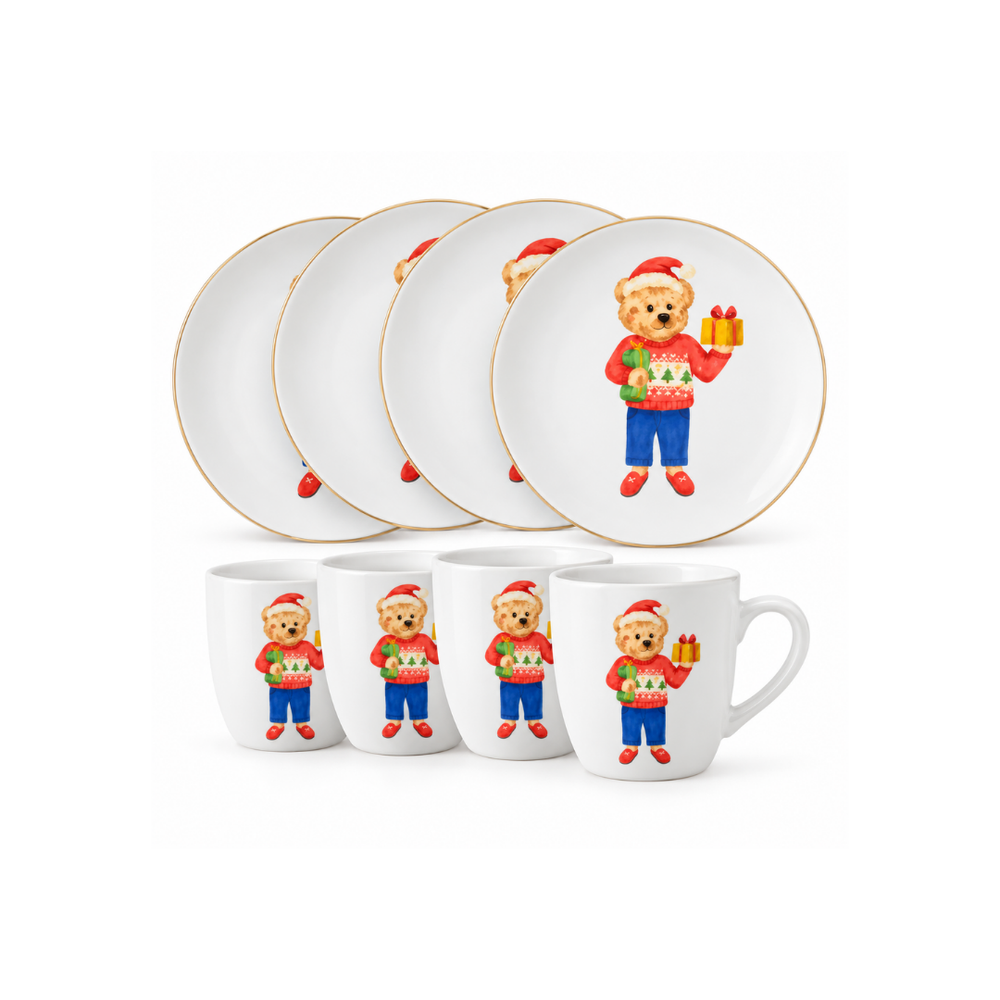 S/8 Bear App plate & Mug Set