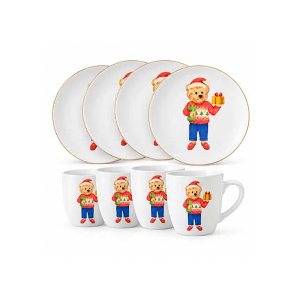 S/8 Bear App plate & Mug Set