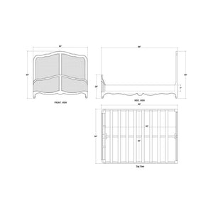 Cama Queen Covington en Rattan