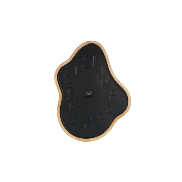 Reloj de Pared Decorativo Ondulado Negro y Marrón