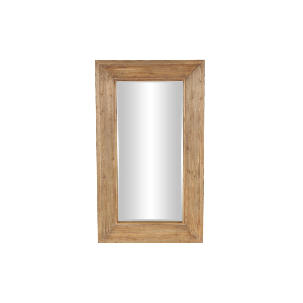 Espejo de piso en madera con acabado natural – 55"