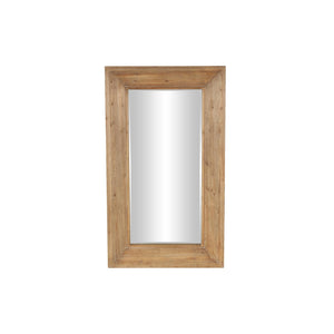 Espejo de piso en madera con acabado natural – 55"