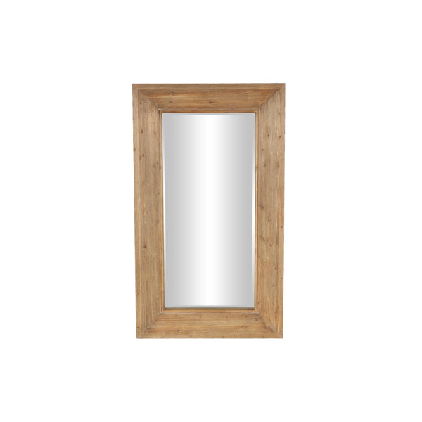 Espejo de piso en madera con acabado natural – 55"