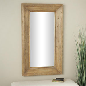 Espejo de piso en madera con acabado natural – 55"