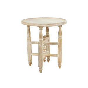 Mesa Lateral Redonda Farmhouse Crema – Grayson Lane