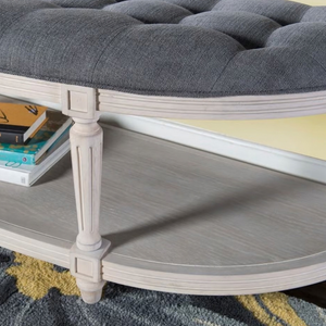 PERRY DEMILUNE BENCH CHARCOAL