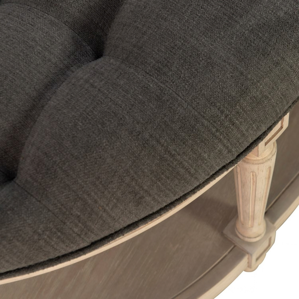 PERRY DEMILUNE BENCH CHARCOAL