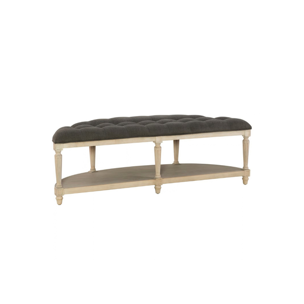 PERRY DEMILUNE BENCH CHARCOAL