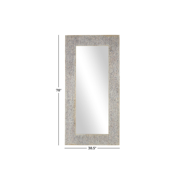 Espejo de Piso Rectangular con Marco Mosaico
