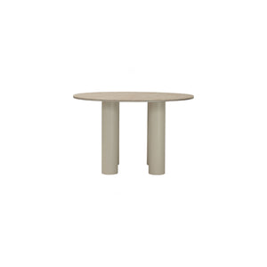 Mesa de comedor Hiri redonda con acabado beige marble