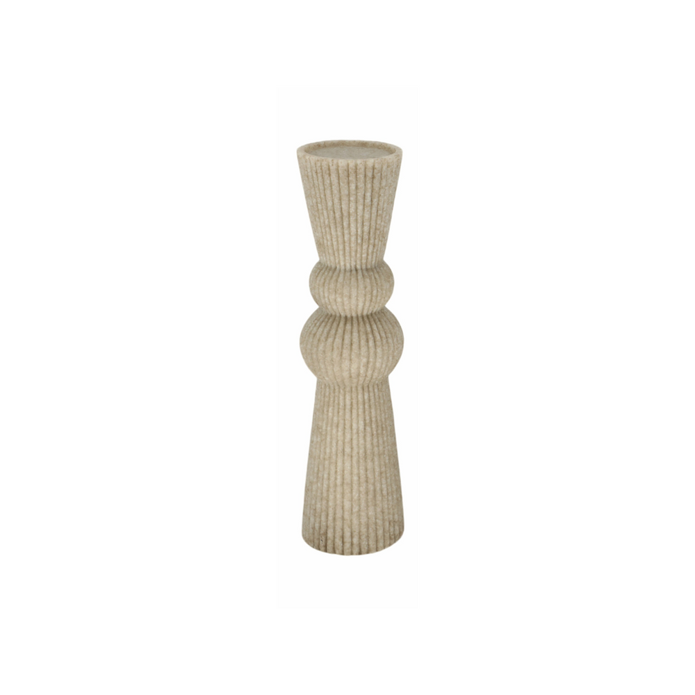 Candelabro de resina de cuarzo marrón Flowwood de 15"