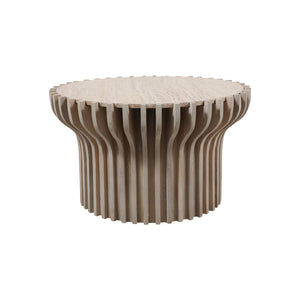 Mesa de centro Grenoble de madera y travertino