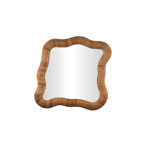 Espejo de Pared con Marco Tejido Beige