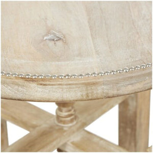Mesa Lateral Redonda Farmhouse Crema – Grayson Lane