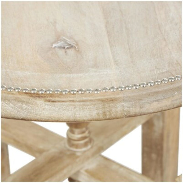 Mesa Lateral Redonda Farmhouse Crema – Grayson Lane