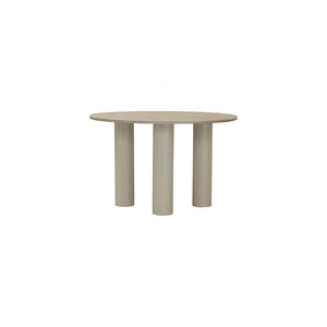 Mesa de comedor Hiri redonda con acabado beige marble