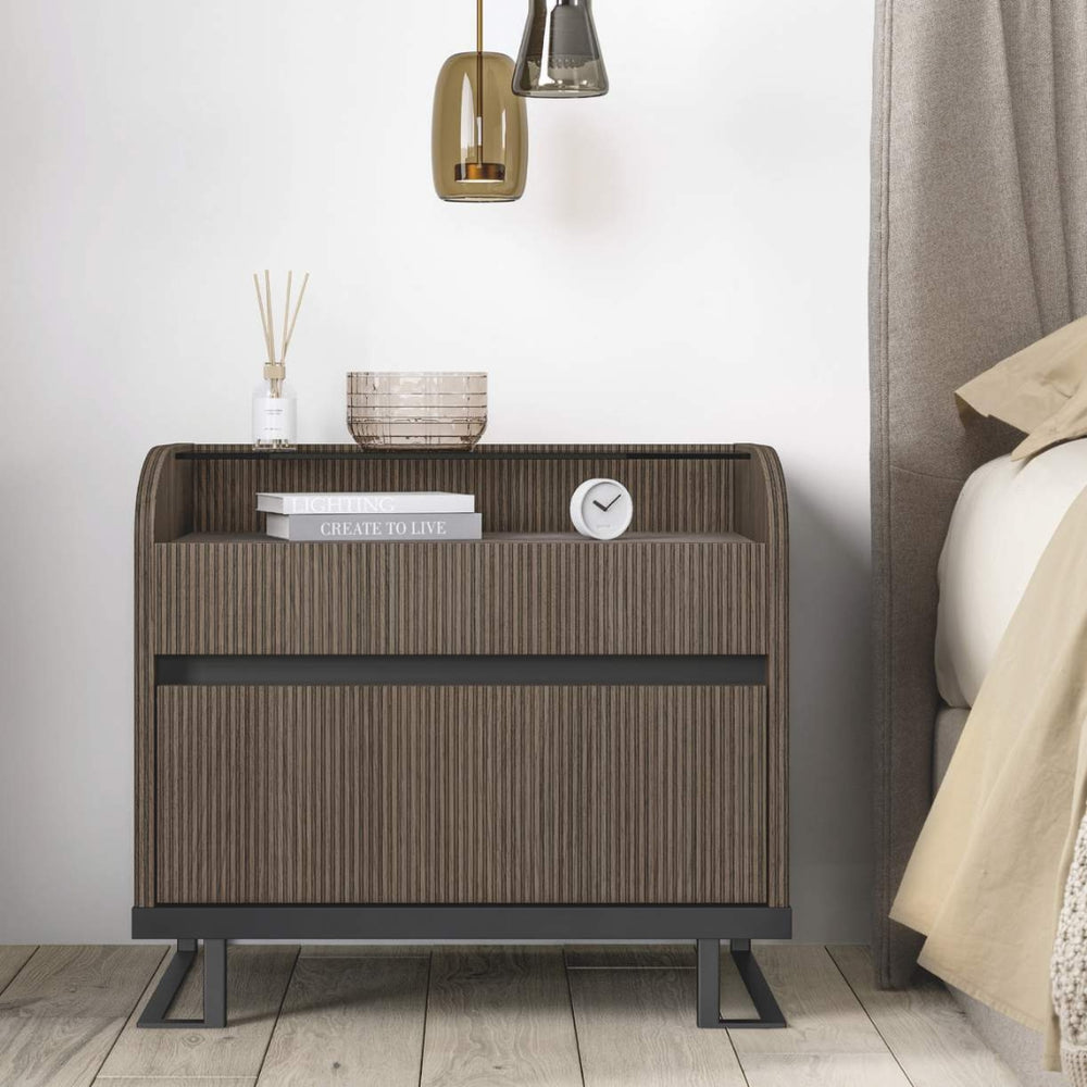 Mesa de noche Hexagon contemporánea italiana