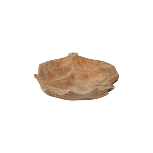 Bowl Natural Teak Leaf