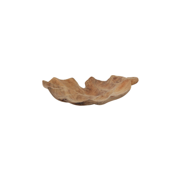 Bowl Natural Teak Leaf