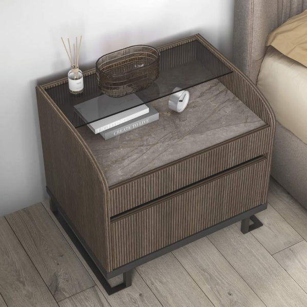 Mesa de noche Hexagon contemporánea italiana