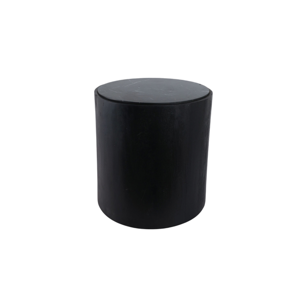 Mesa Latera T/Marmol Negra/Blanco