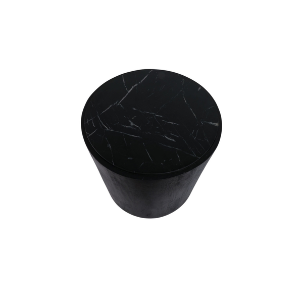 Mesa Latera T/Marmol Negra/Blanco