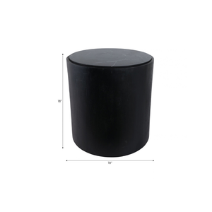 Mesa Latera T/Marmol Negra/Blanco