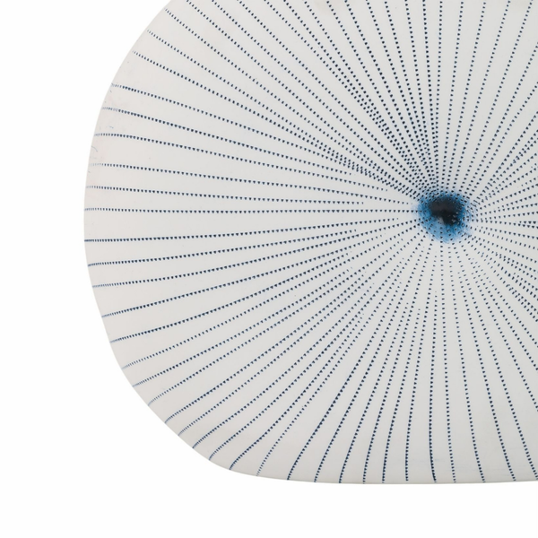 Florero Shell White/Blue