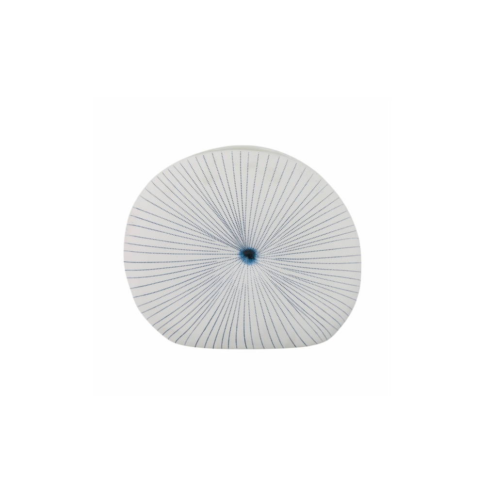 Florero Shell White/Blue