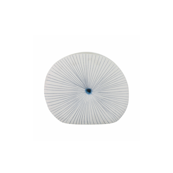 Florero Shell White/Blue