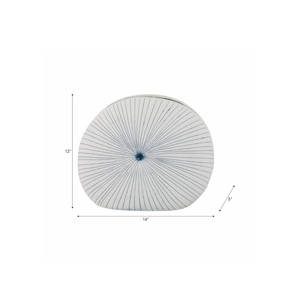Florero Shell White/Blue