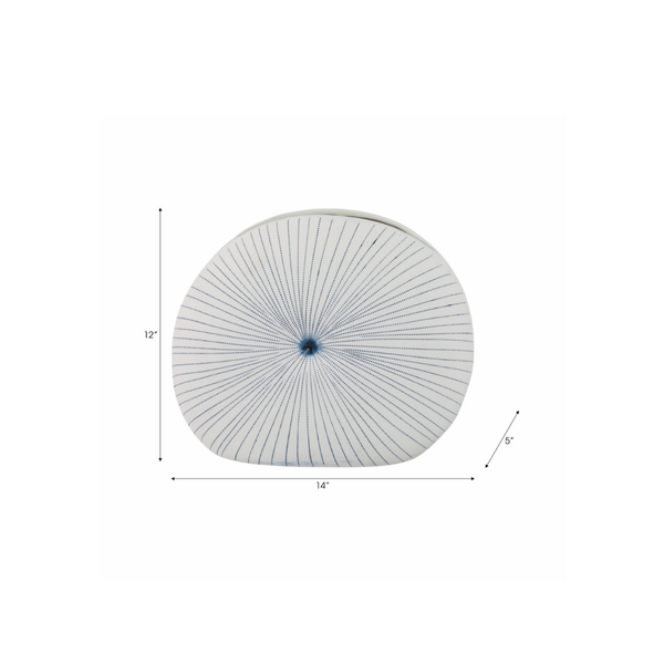 Florero Shell White/Blue