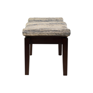 Banco de Madera con Asiento Tejido