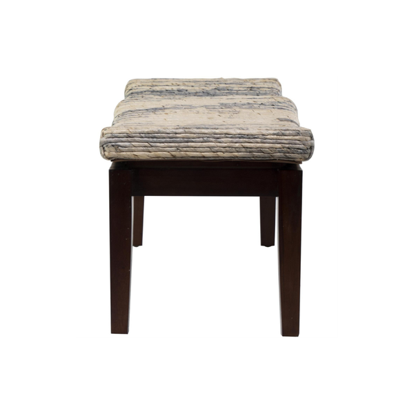 Banco de Madera con Asiento Tejido