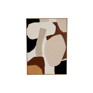 Cuadro Decorativo Abstracto en Madera con Formas Orgánicas