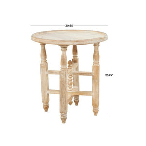 Mesa Lateral Redonda Farmhouse Crema – Grayson Lane