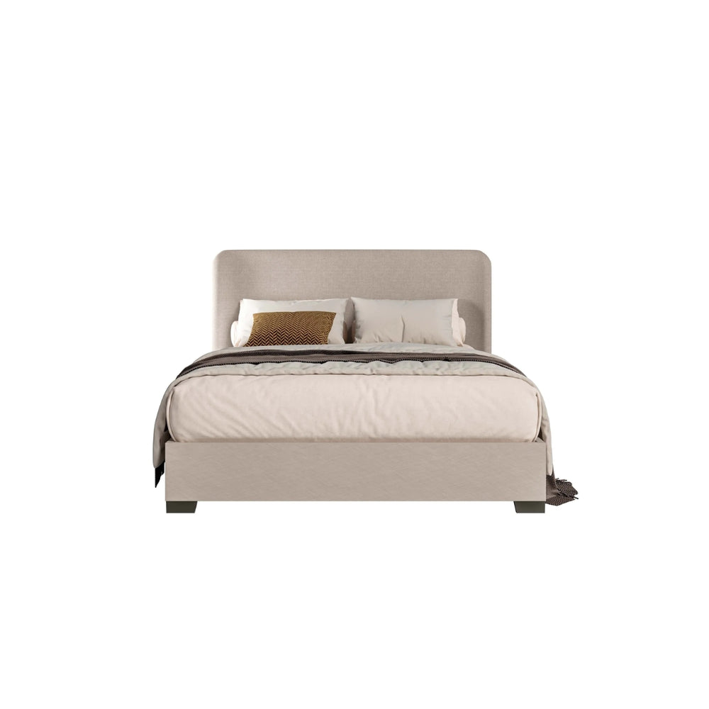 Cama Silvia King Size tapizada en Sand