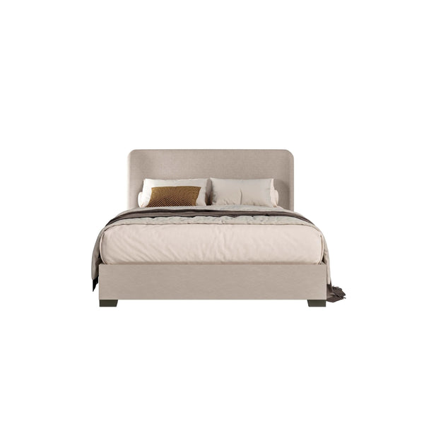 Cama Silvia King Size tapizada en Sand