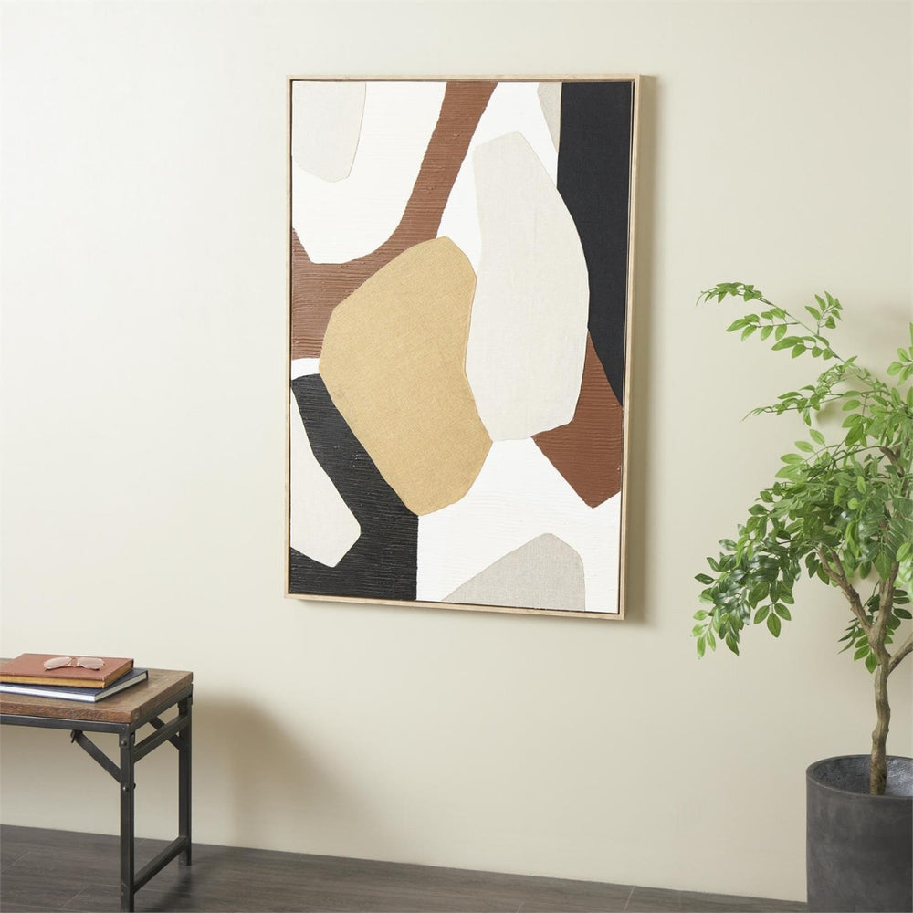 Cuadro Decorativo Abstracto en Madera con Círculos Superpuestos