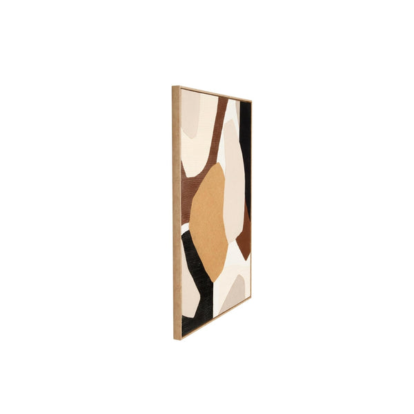 Cuadro Decorativo Abstracto en Madera con Círculos Superpuestos