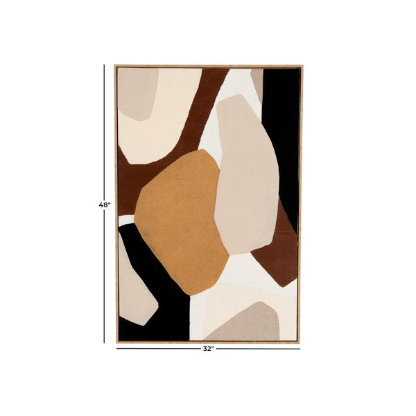 Cuadro Decorativo Abstracto en Madera con Círculos Superpuestos