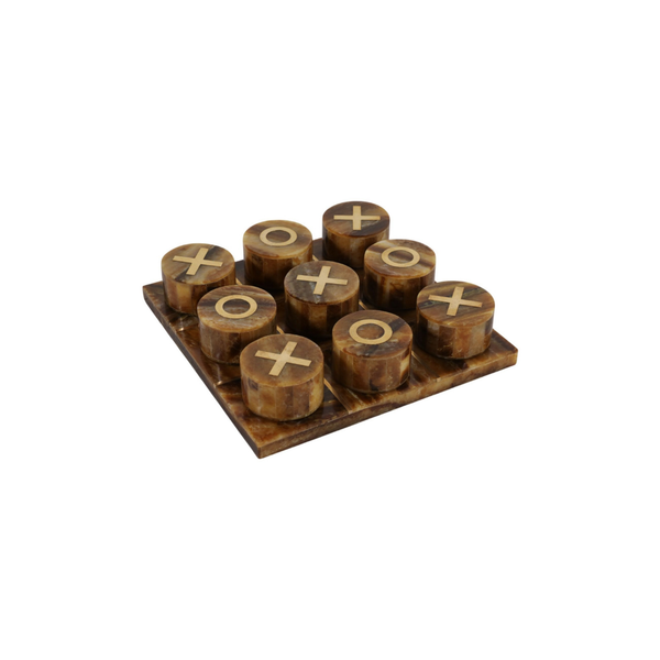 Juego de Mesa Tic Tac Toe Marrón