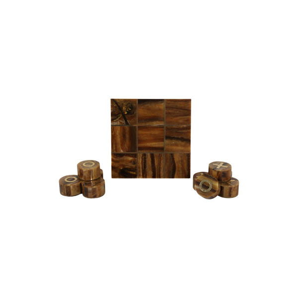 Juego de Mesa Tic Tac Toe Marrón