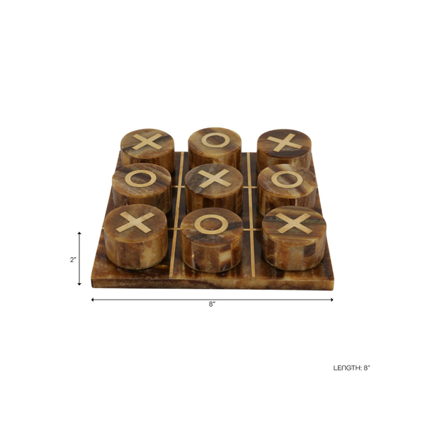 Juego de Mesa Tic Tac Toe Marrón