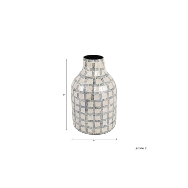 Jarron Capiz Plaid Ivory Multi