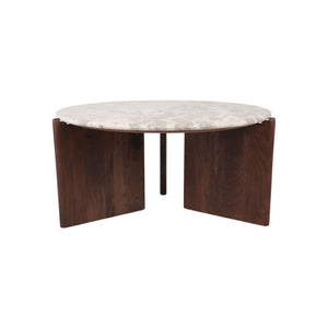 Mesa de centro Somerset en mármol negro y madera 39″