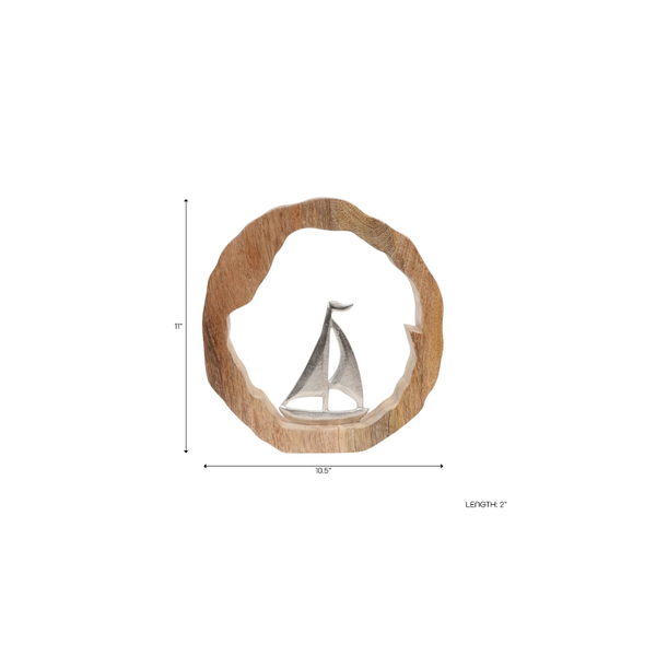 Adorno Mesa Sailboat Silver/Natural