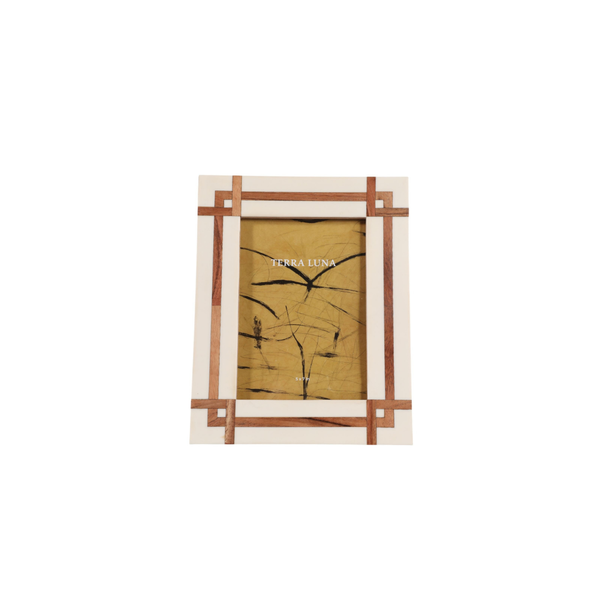 Porta Retrato 4X6 Madera Ivory/Natural