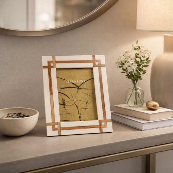 Porta Retrato 5X7 Madera Ivory/Natural